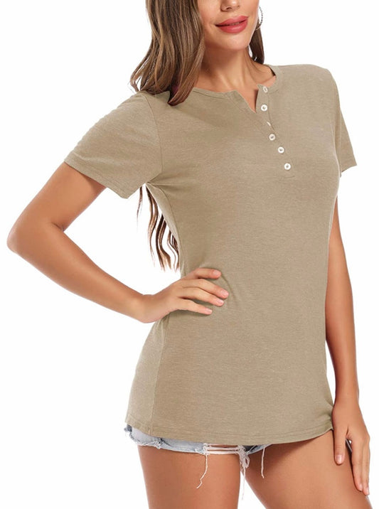 Short Sleeve Brown Top